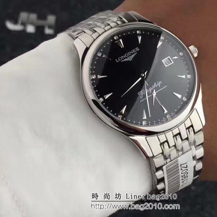 LONGINES浪琴 商務百搭 正明珠機械時尚男士腕表 WSS2234